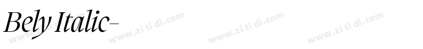 Bely Italic字体转换 Bely Italic字体转换